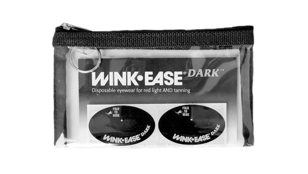 Wear WINK-EASE <br><h3>Dark for Red Light and the “Ultimate Dark” Tanning Session!</h3>
