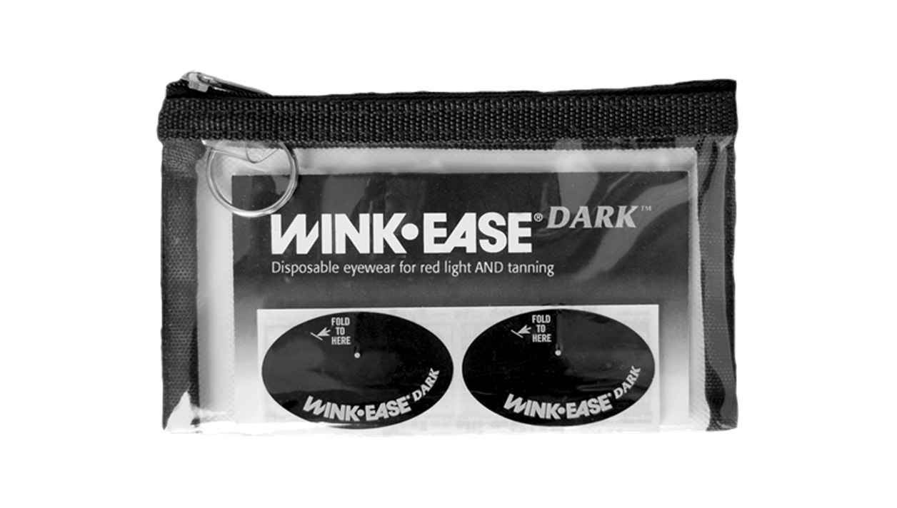 WINK-EASE Dark Provides Protection for Red Light and Tanning!